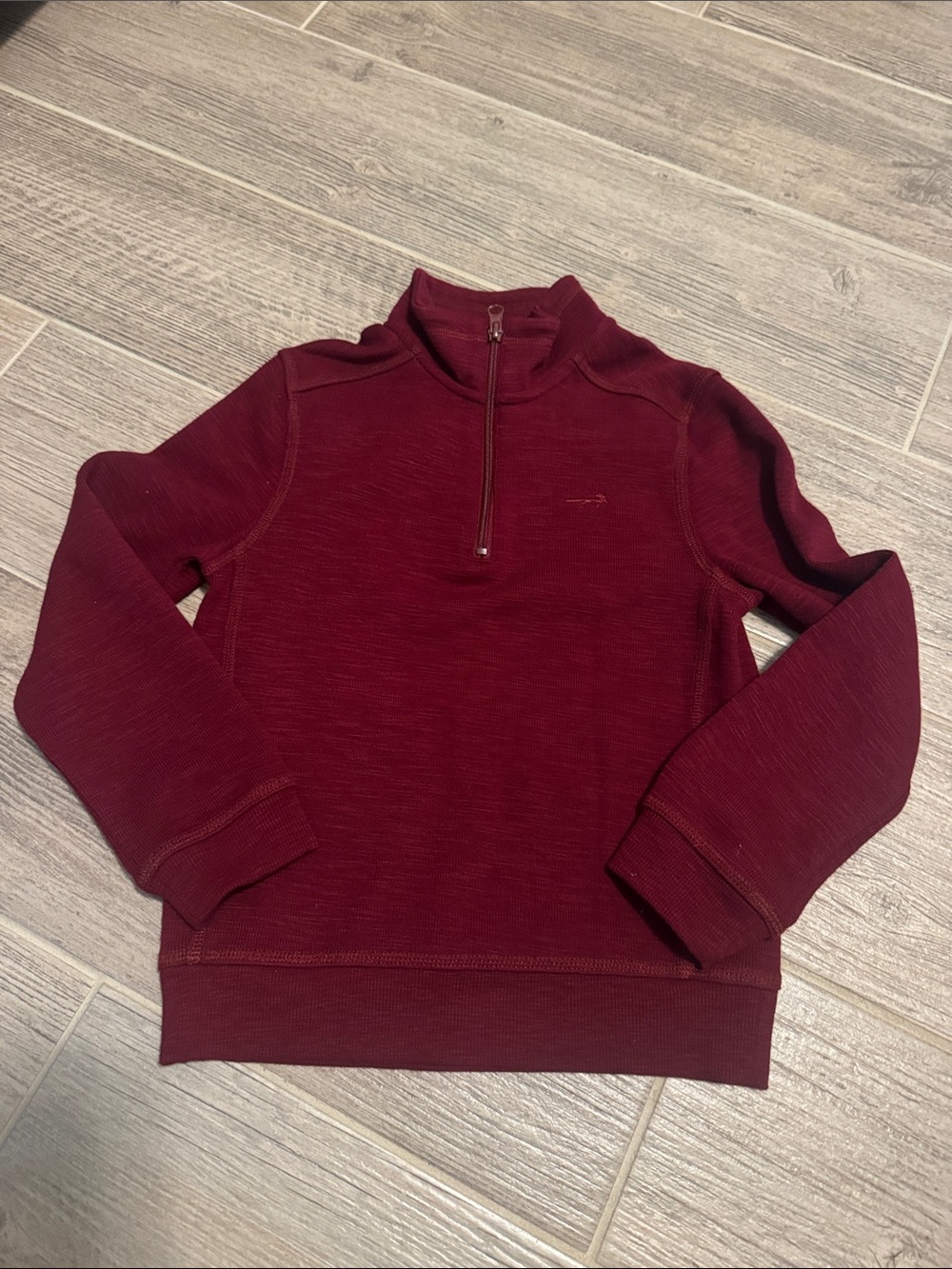 Class Club Burgundy Quarter-Zip Pullover Sweater